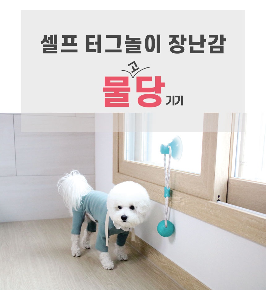 리스펫 강아지 셀프 터그놀이 장난감 그린-상품이미지-1